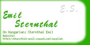 emil sternthal business card